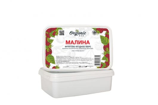 Пюре Organic-bar малина 1 кг замороженное