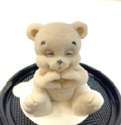 Фигурка из шоколадной глазури Мишка лайкер 7см, цветная