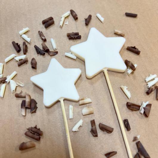 Фигурка из шоколадной глазури "Звезда" L белая