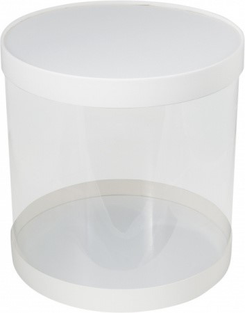 Коробка для торта ТУБУС 22х22 см белая